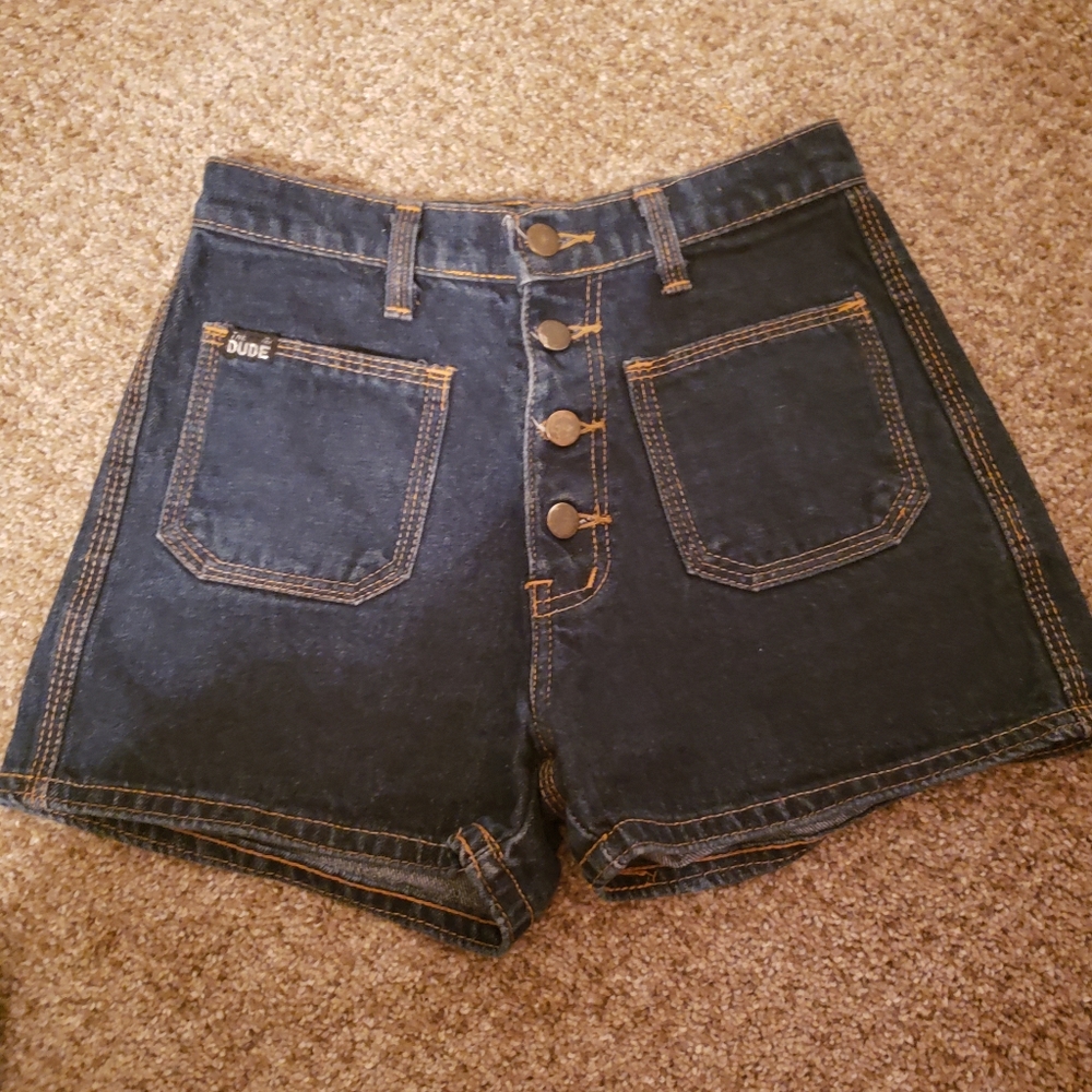 The Dude Women's Blue Jean Shorts Size M